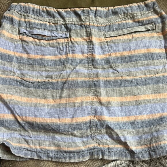 Toad & Co medium linen striped skirt - Picture 6 of 7